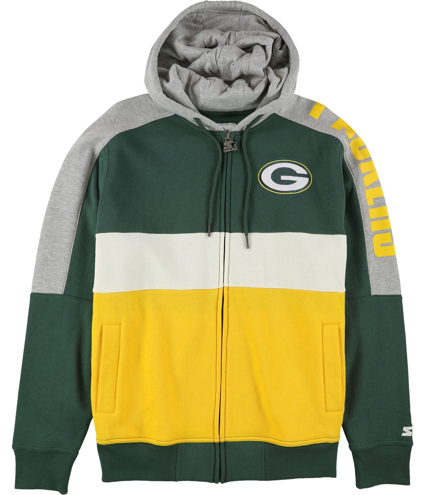 Мужская толстовка с капюшоном STARTER Mens Green Bay Packers разноцветная большого размера 5990₽