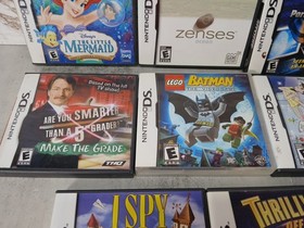 Nintendo DS Lite Handheld System (Onyx Black) w/ Lot of Games 