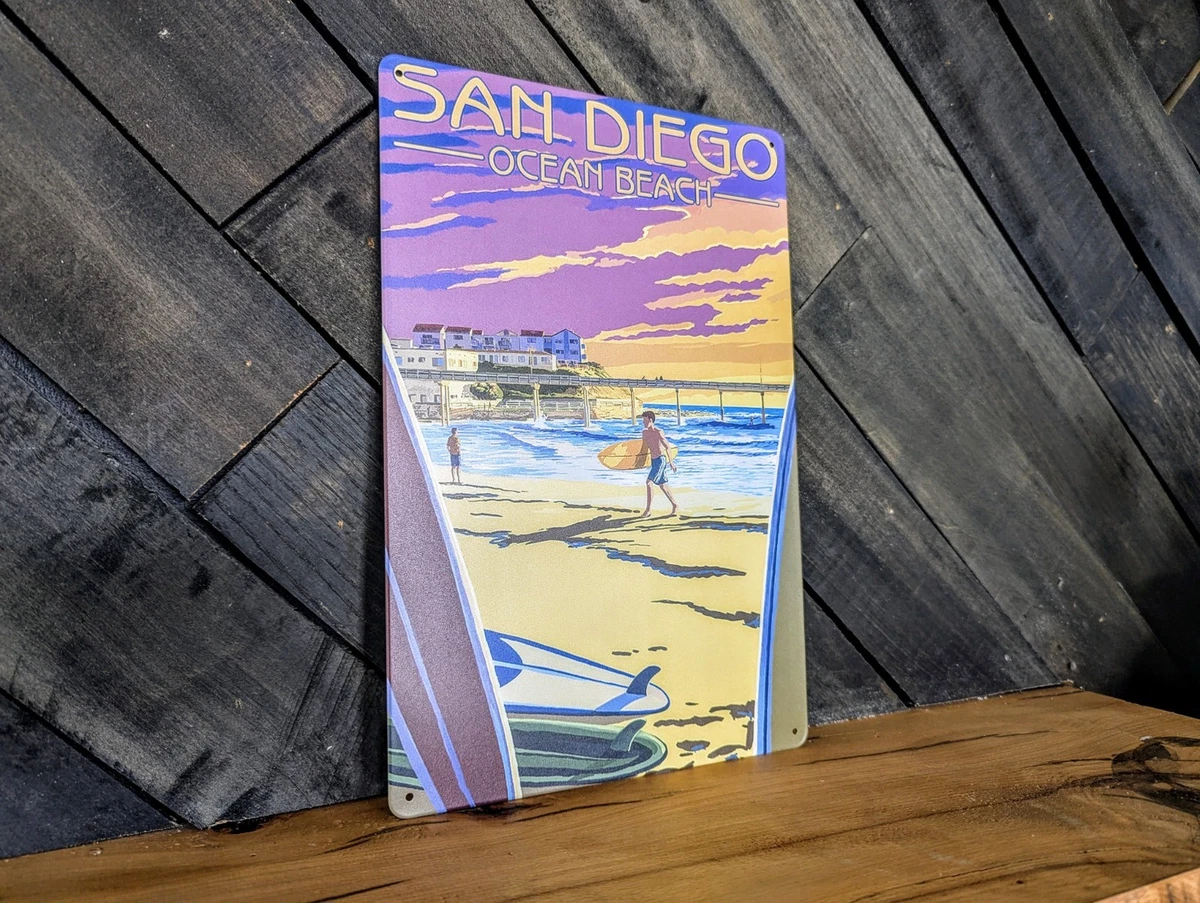 DiiliHiiri Surf Targa in metallo stile vintage per la decorazione della casa (Dr