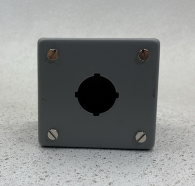 E1PB HOFFMAN Pushbutton Enclosures Type 12, 1PBx30.5mm, Gray, Steel