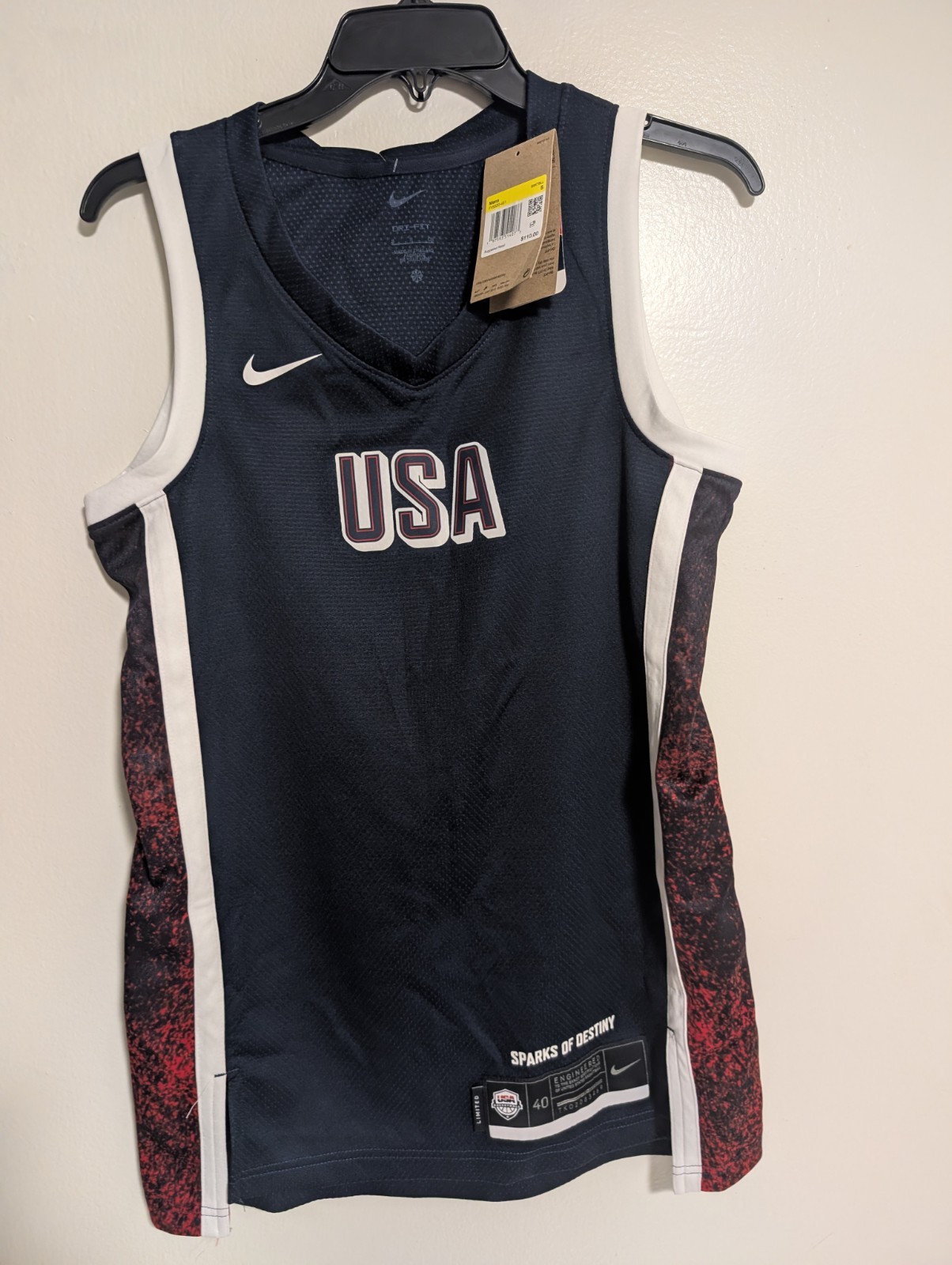Men's Size S Nike Team USA Olympic Basketball Limited Jersey NWT FV5520-451