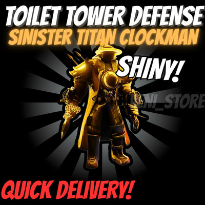  SHINY SINISTER TITAN CLOCKMAN TOILET TOWER DEFENSE - TTD UNIT - CELESTIAL!  