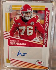2025 Donruss Kingsley Suamataia Signature Marks Auto #45 Chiefs RC autograph