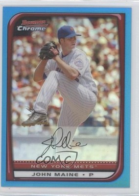 2008 Bowman Chrome Blue Refractor 79/150 John Maine #71 0b5