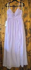 Azazie Alia Lavender Chiffon New With Tag Bridesmaid Dress Women's Size A6