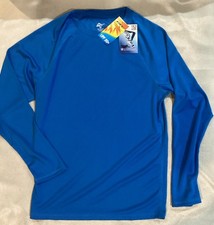 Kanu Surf Men's MEDLong Sleeve Swim Shirt Rash Guard, UPF 50 Style 8877, Royal