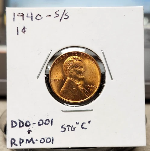 1940-S/S Wheat Cent - DDO-001 & RPM-001 - BU - Stage "C"