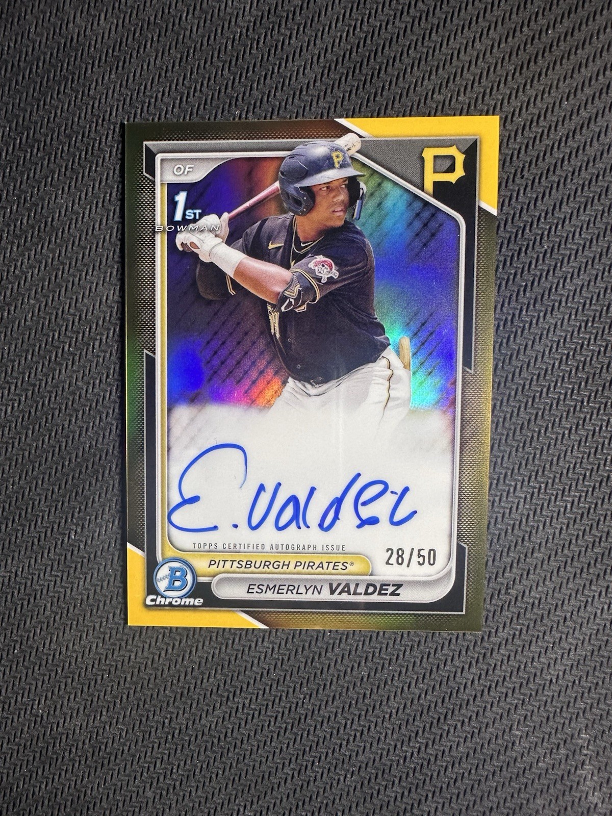 2024 Bowman - Chrome Prospect Auto Esmerlyn Valdez #CPA-EV Gold Refractor /50
