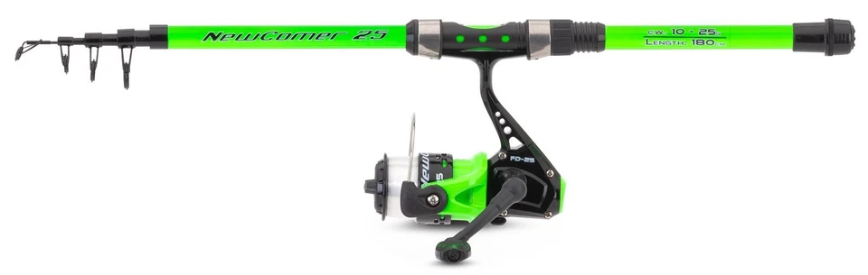 Sänger Newcomer II 180 Tele 1,80m 10-25g Angelset Teleskoprute + Rolle + Schnur