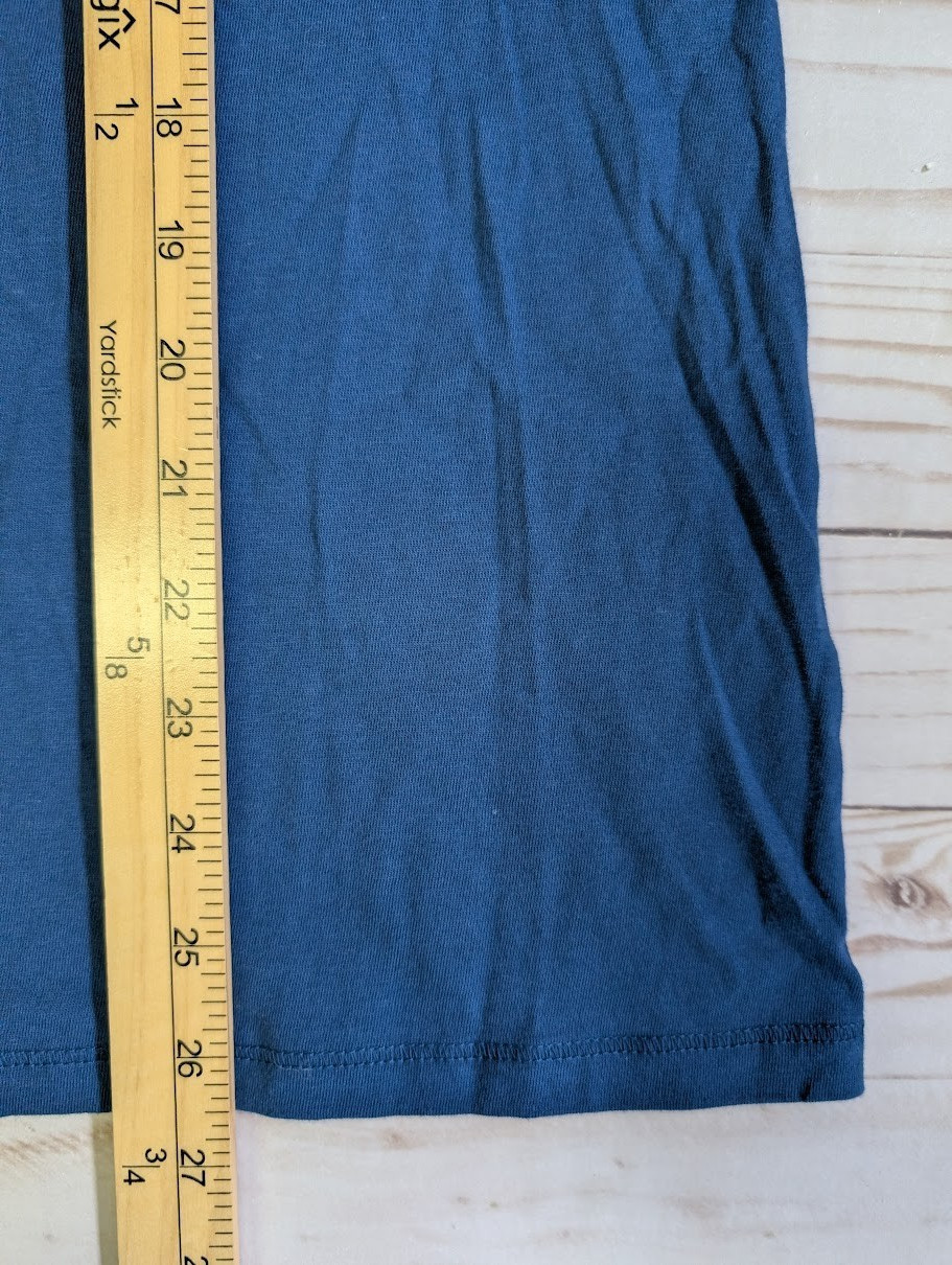 Life Is Good Size Large Classic Fit Seahorse Graphic Blue Short Sleeve Top