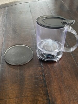 TEAVANA Perfectea Maker 16 oz. Hot Cold Tea Maker Black w/ Coaster