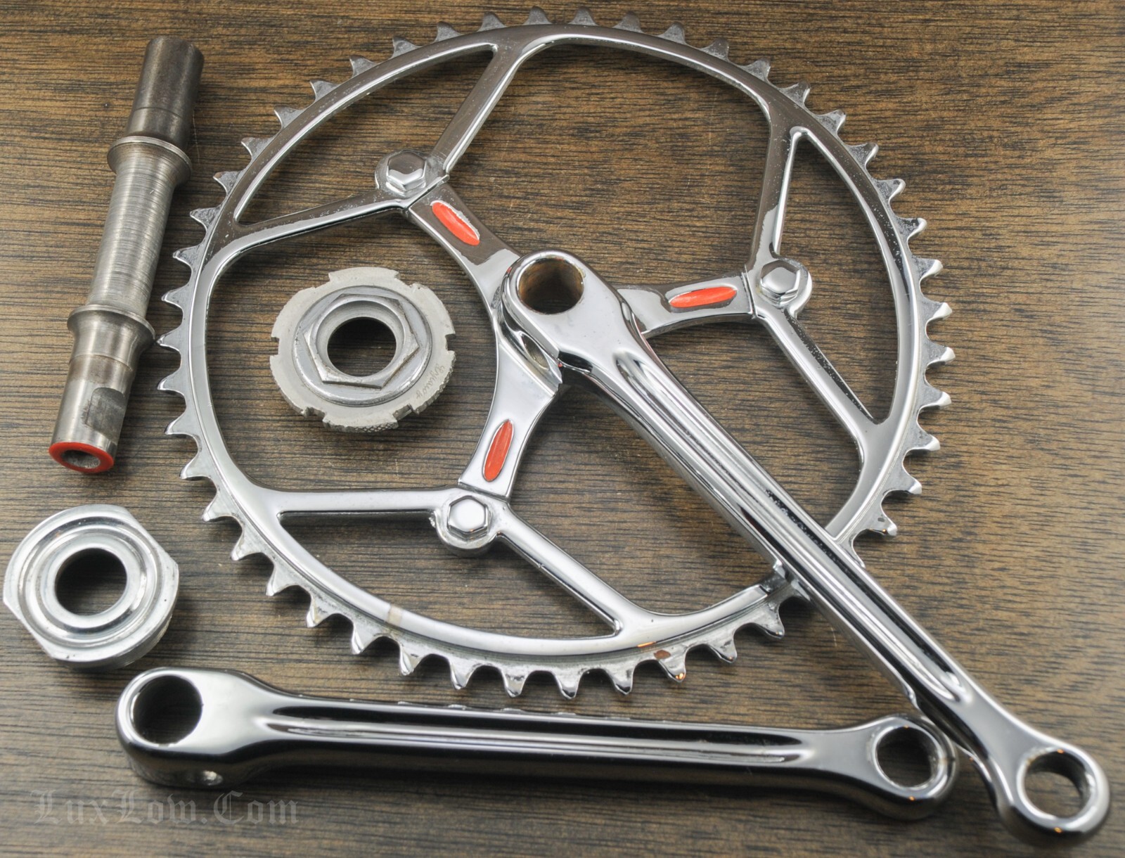 Vintage Steel Cottered Track Bike CRANKS Legnano 48t Chainring Tour Road Bicycle
