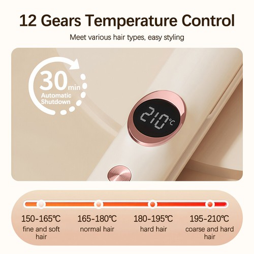Professional Flat Iron Hair Straightener 2in1 Salon Styling Adjustable Heat - Picture 10 of 17
