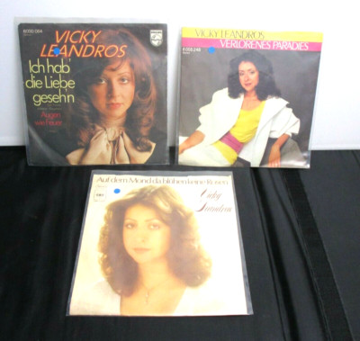 Vicky Leandros - Vinyl, 7'' 45U/min, 3 Single-LPs, Philips/CBS, gepfl. Zustand