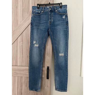 NWOT Topman stretch skinny button fly jeans 32/32