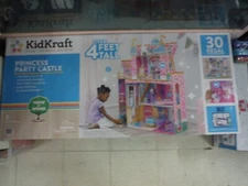 KIDCRAFT PRINCESS PARTY CASTLE FULLY FURNISHED 4' TALL WOODEN DOLLHOUSE *NEW*