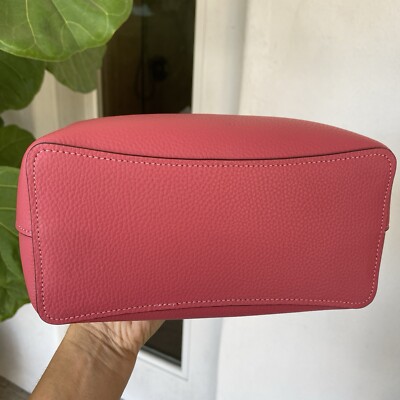 アメリカから購入 COACH leather bag Coach 1011 Small Town Bucket Leather Bag Strawberry Haze