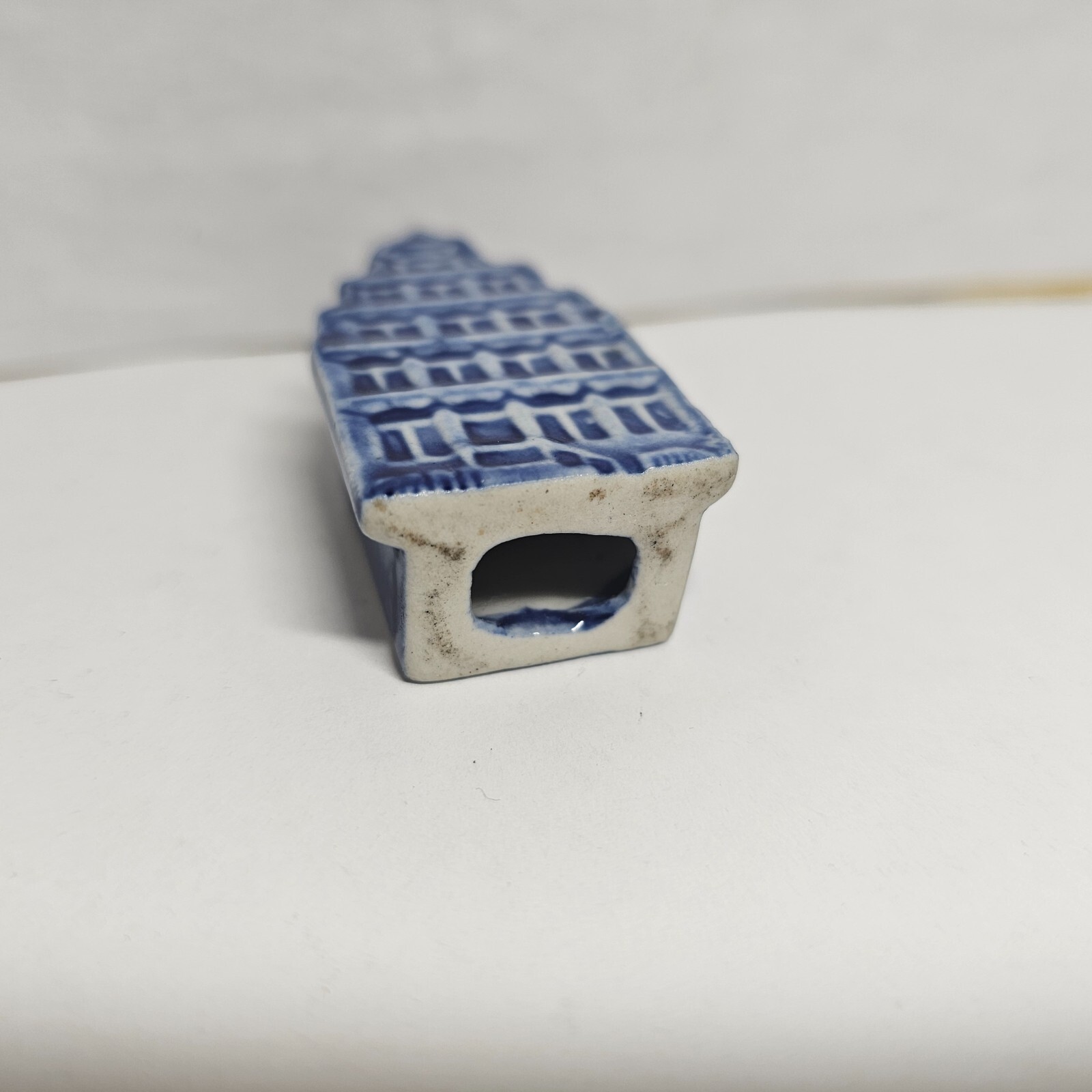 BLUE DUTCH HOUSE #1 HOLLAND DELFTS HOLLAND BLAUW AMSTERDAM MINIATURE CANAL CERAM