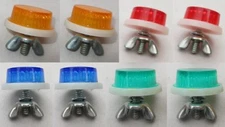 License Plate Bolt and Wing Nut Reflector Set of 2 - Different Color Reflectors