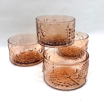 iittala Oiva Toikka Flora Rare Seville Orange Dessert Salad Bowls Finland Set 4