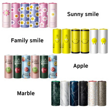6 Pack Round Car Tissue Boxes for Car Cup Holder A variety of Designs 360 Sheets