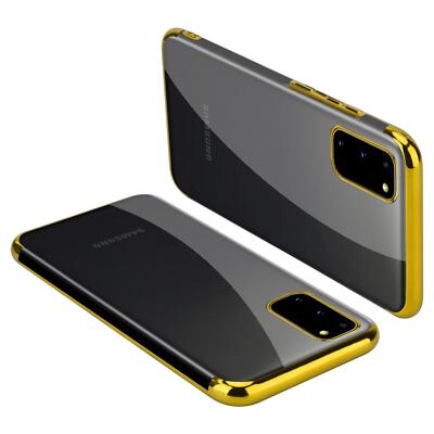 Ultra Dünne Transparente Silikon Hülle Mit Bling Metallic Für Samsung Galaxy
