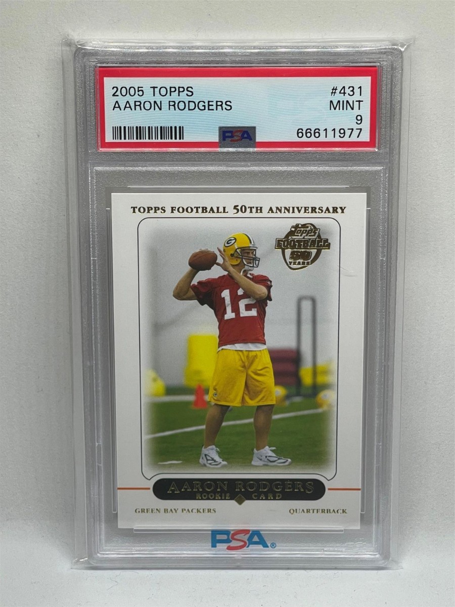 aaron rodgers bpc 157 2005 TOPPS ROOKIE RC # 431 PSA 9 MINT 60 Count