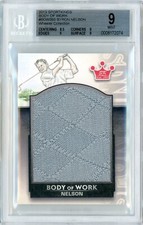 2013 SPORTKINGS BODY OF WORK - 1/1 BYRON NELSON ON-CARD ART + RELIC! - BGS 9