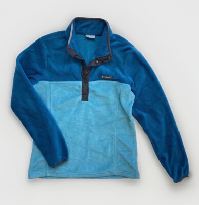 Columbia Three Lakes Half Snap Fleece Pullover Blue Two Tone / Women s Small
