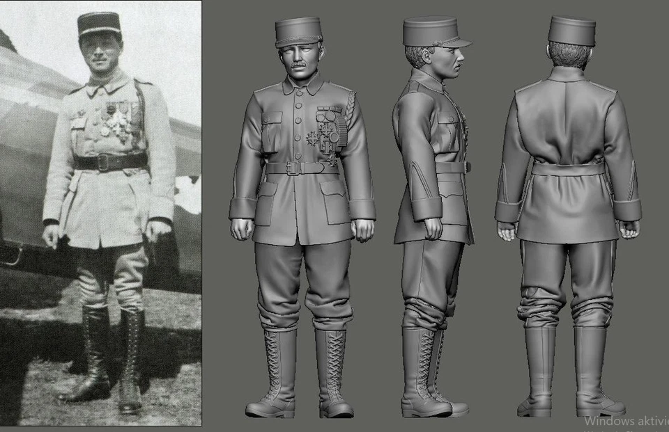 PEDDINGHAUS 3 D DRUCK Peddinghaus 3 D Impression 1/32 32159 WWI As Français "Les Cigognes" Fonck