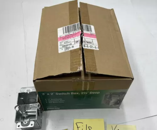 BOX OF 16 Steel City 3" x 2" Switch Box 2-1/2" Deep 1/2" Knockouts CDOWTG-16R