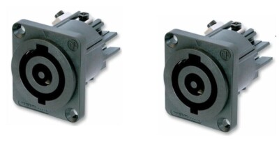 2) Two Genuine NEUTRIK NAC3MP-HC PowerCON 250V32A Chassis