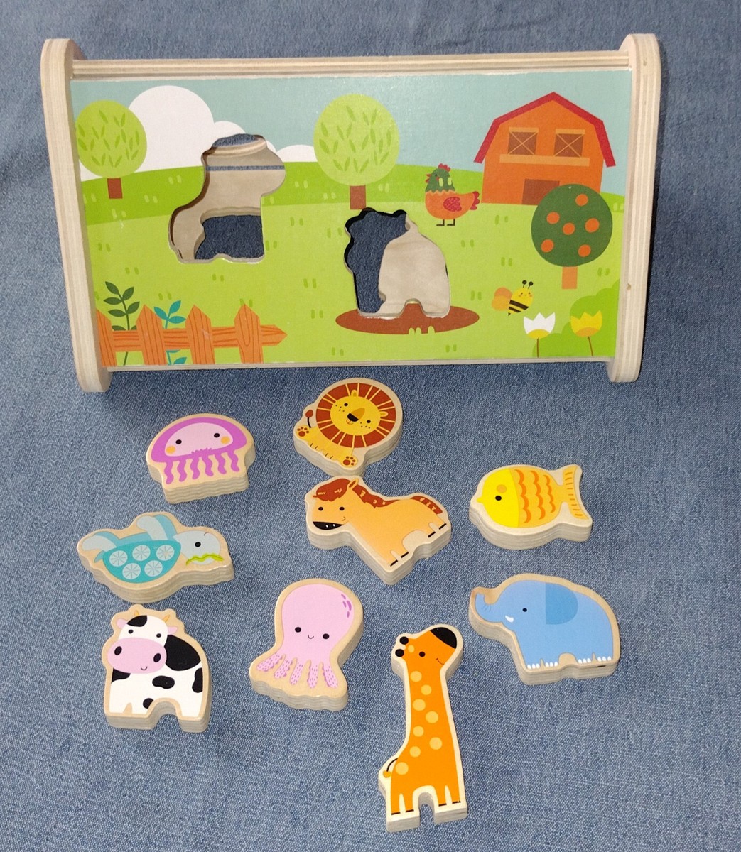 Chad Valley Animal Wooden Shape Sorter Improves Logic And