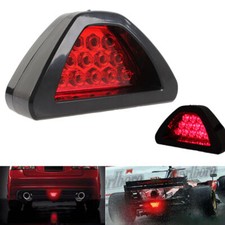 Red Universal F1 Triangle 12 LED Rear Stop 3rd Brake Strobe Flashing Tail Light.