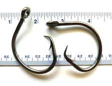 25 GT 8276 Offset Tuna Black Nickel Circle Fish Hooks size 15/0 - 25 hooks