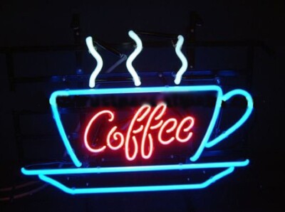 Coffee Cup Hot Cafe Neon Sign 17''x14'' Lamp Light Shop Store Show Gift EM