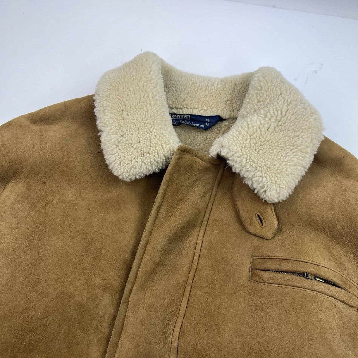 ムートン・ファーコート Polo Ralph Lauren Shearling-Lined Suede Coat With Plush Faux-Shearling & Faux-Suede Coat