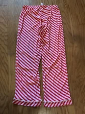 Pajama Bottoms, Women’s Sz Med, Red & Pink Stripe Pajama Pants w/Elastic Waist.