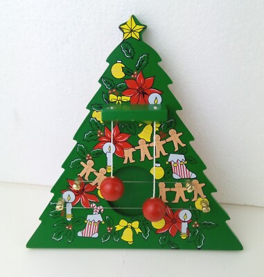 Vintage Christmas Tree Musical Door Knocker Harp Chime 7 in Tall Taiwan Emson
