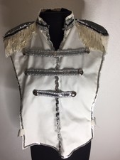 ❤️drill Team Band Fringe Stage Vtg Layer Vest Poncho Fringe