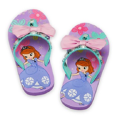 Disney Sofia the First Flipflops Girls Sandles Shoes Flip Flops Size 7/8