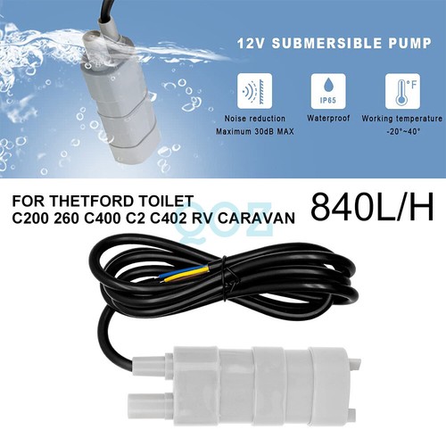 12V Submersible water pump Camper for Thetford toilet C2 C200 C400 RV Caravan - Picture 6 of 13