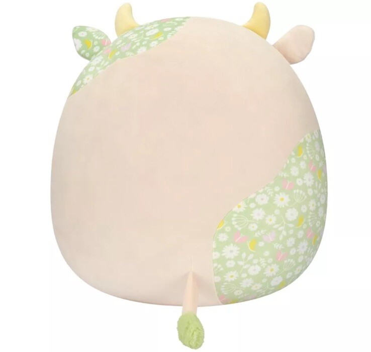 Squishmallow 16” Ada the Cream Cow Floral Green Flower 2024
