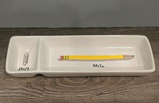 RAE DUNN Artisan Collection by MAGENTA Stash/Write Pencil/Paper Clip Holder Tray