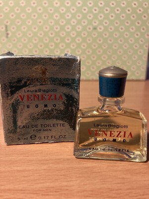 Laura BIAGIOTTI VENEZIA UOMO 5ml NEW Collectable Vintage Miniature RARE  UK