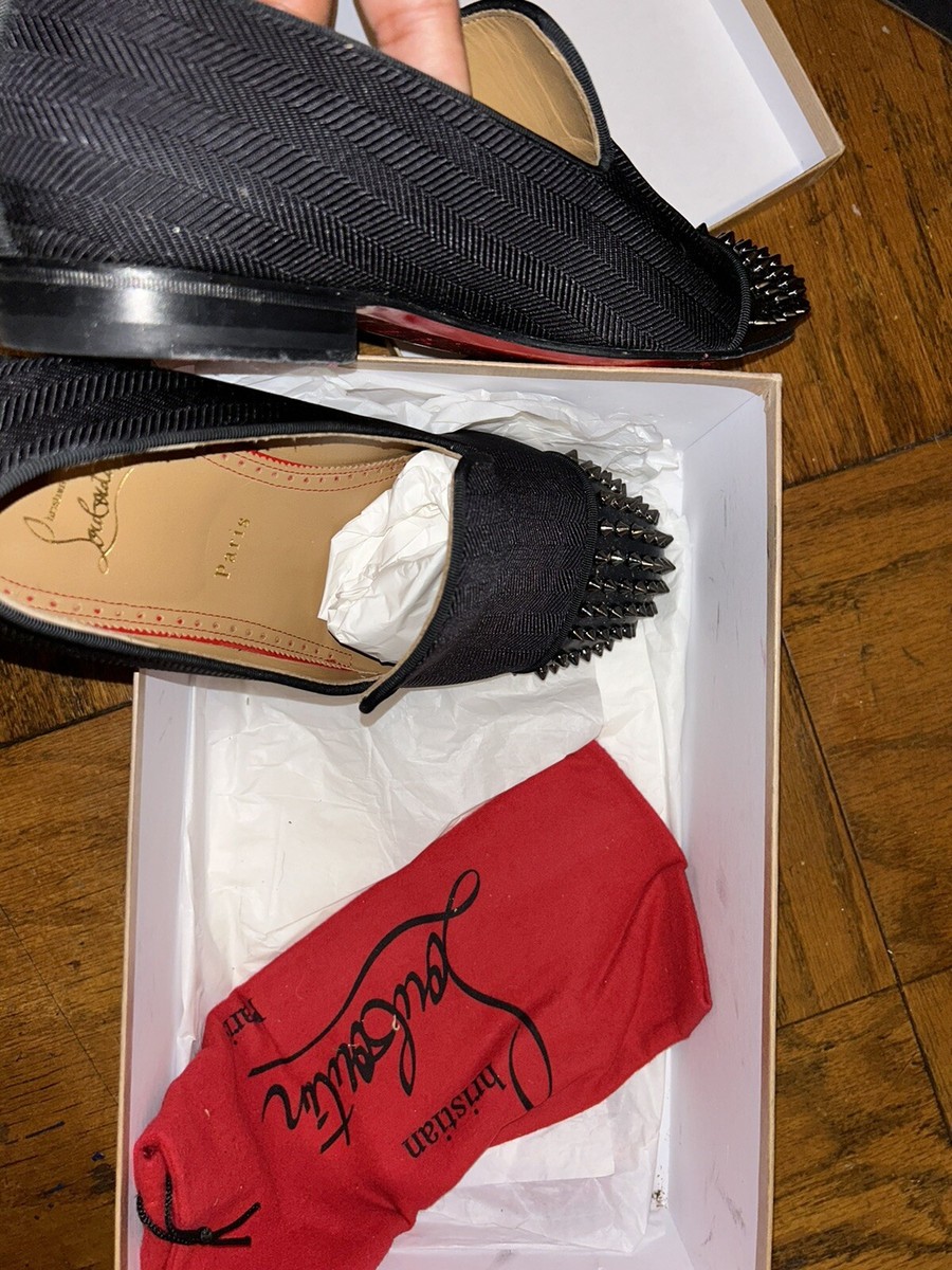 red christian louboutin loafers