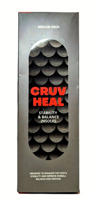 Cruv Heal Orthotic Work Insoles Medium Arch Support Size LARGE (M 10 - 11.5) NEW