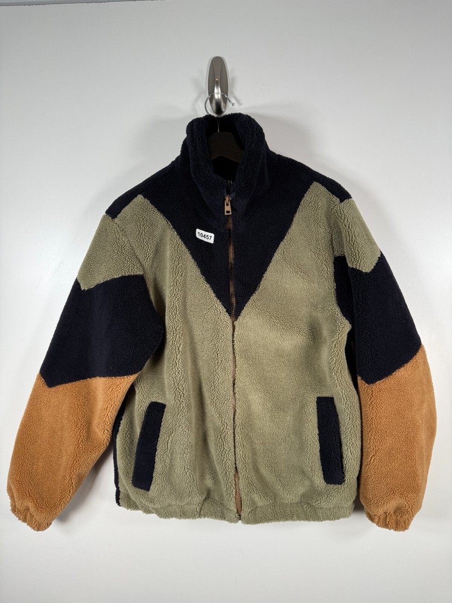 BNWT Zara Girls Full Zip Colorblock Mockneck Fleece Sherpa Jacket