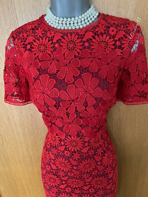 関送込【KAREN MILLEN】ステートメントボタンペンシルドレス Figure Form Crystal Strap Detail Split Side Bodycon Pencil