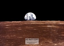 NASA 5X7 PHOTO - VIEW OF THE EARTH OVER LUNAR HORIZON FROM APOLLO 11 EP-047